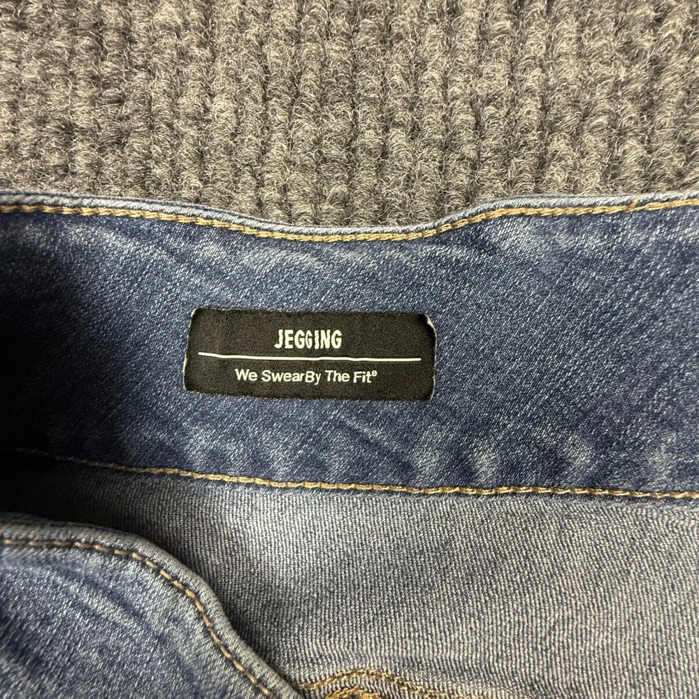 Torrid Denim Womens 18R Medium Wash High Rise Triple Button Stretch Jeggings